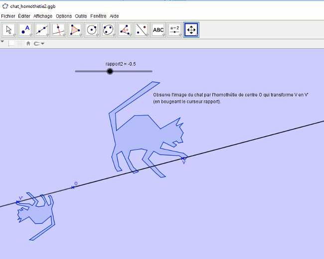 geogebra homothetie