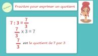fraction en tant que quotient