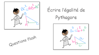 crire l'galit de Pythagore questions flash Genially