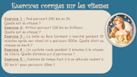 calculs de vitesses, distances et temps dures