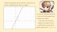 reprsentation graphique et expression algbrique d'une fonction linaire questions flash en vidos