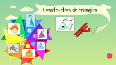 Activit GeoGebra collge, triangles construction sixime