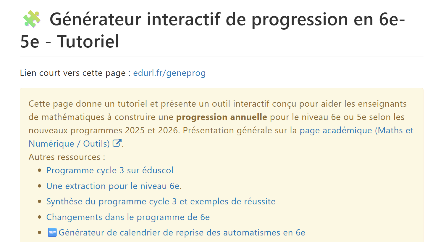 G�n�rateur de progressions