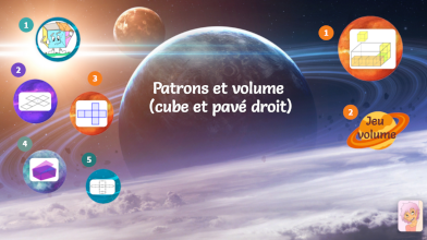 Patron et volume d'un pav droit et d'un cube