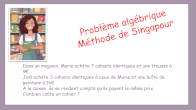 schma en barres mthode de Singapour rsolution de problmes