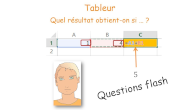 formules dans un tableur questions flash