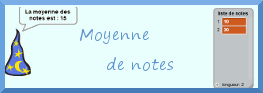Moyenne de notes sur Scratch