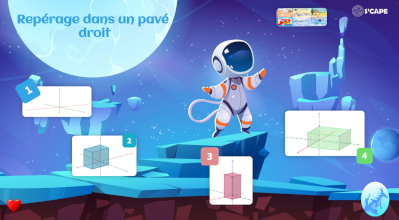 Reprage dans un pav droit GeoGebra