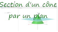 Section d'un cne par un plan