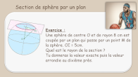Section d'une sphre par un plan