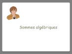 somme algbrique en vido Genially