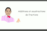 questons flash additions et soustractions de fractions 5me
