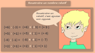 soustraction de deux nombres relatifs en cinquime en vidos