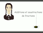 questons flash additions et soustractions de fractions 5me