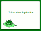 tables de multiplication