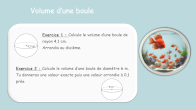 Calculer le volume d'une boule